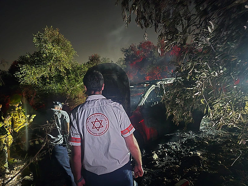 הרכב שעלה באש ביער חורשים