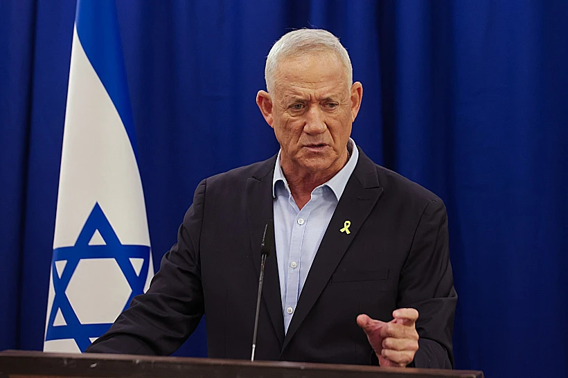 ח"כ בני גנץ במסיבת העיתונאים