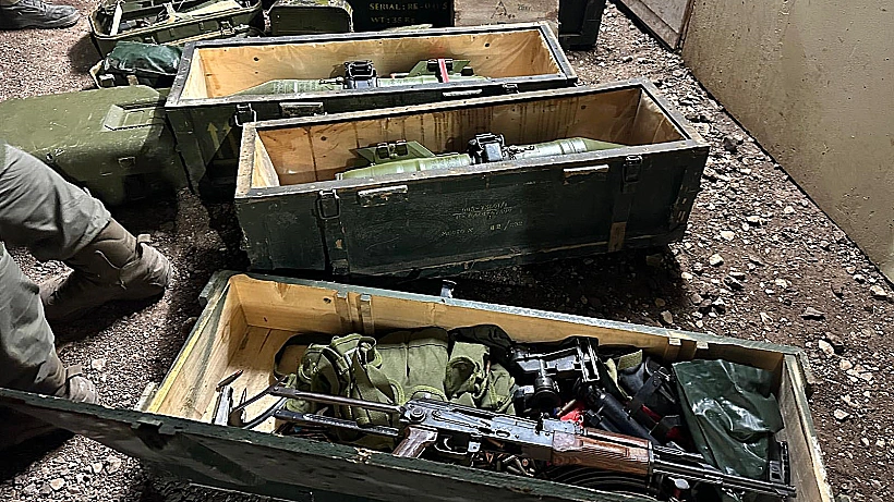 אמצעי לחימה שהוחרמו בדרום סוריה