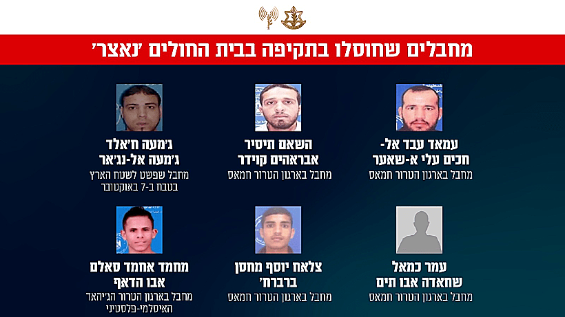 מחבלים שחוסלו בתקיפה בבית חולים נאצר