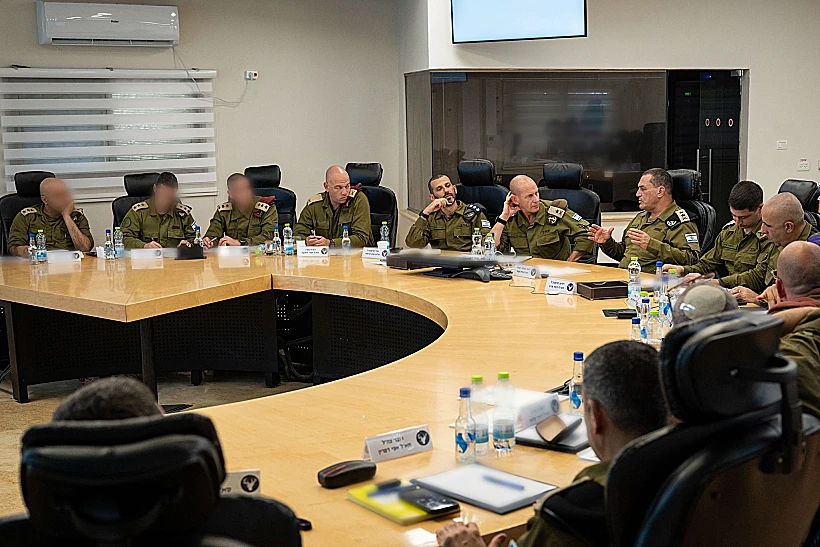 הרמטכ"ל אייל זמיר בהערכת מצב בפיקוד צפון עם מפקדי צה"ל