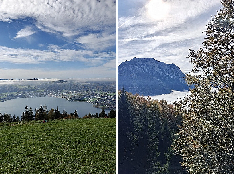 הנוף לכיוון גמונדן אוסטריה