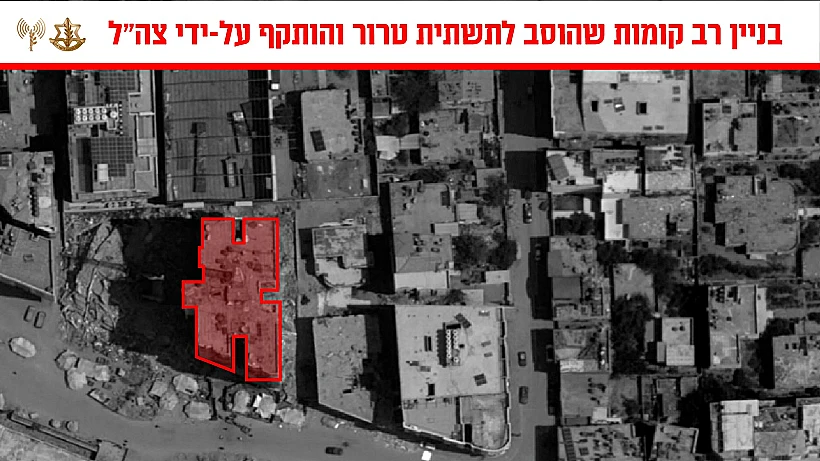 הבניין שהותקף בעיר עזה