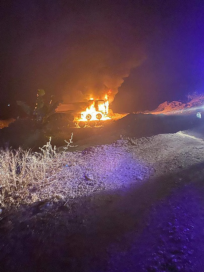 משאית שהופצצה בדרום לבנון