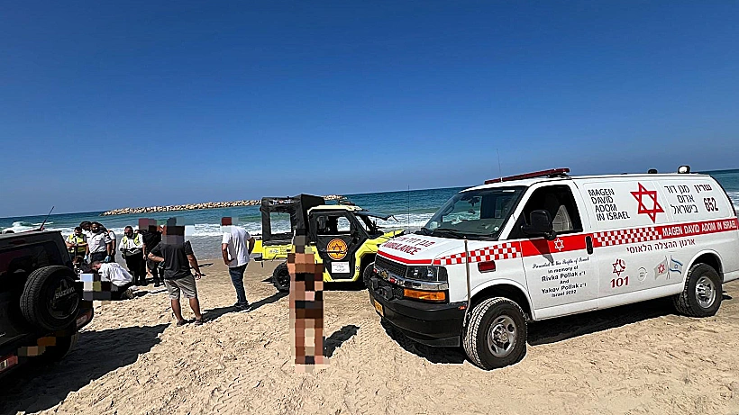 זירת הטביעה סמוך לחוף סירונית בנתניה