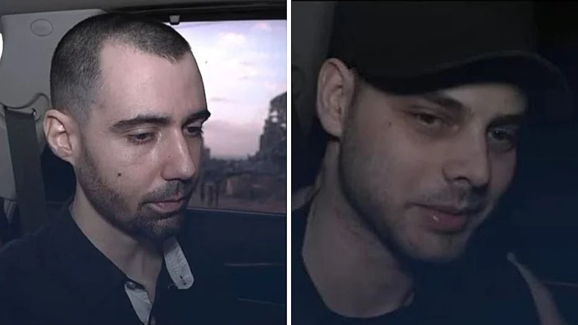 אלון אהל וגיא גלבוע דלאל, מתוך הסרטון שפרסם חמאס