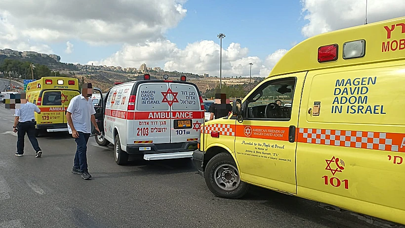 זירת פיגוע הירי בצומת רמות בירושלים