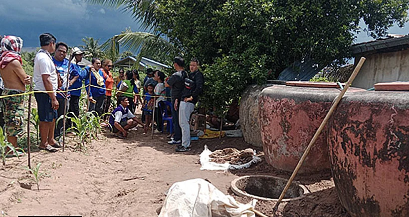 בור הספיגה בחצר של טאווי