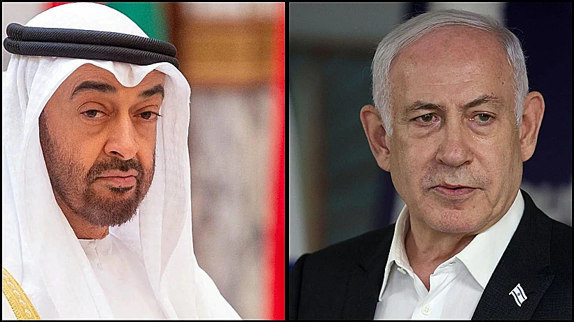 בנימין נתניהו ונשיא האמירויות מוחמד בן זאיד אל-נהיאן