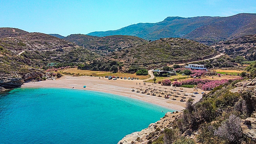 חוף Vitali Beach האי היווני אנדרוס