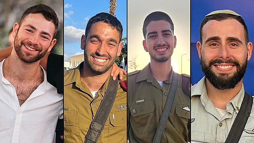 מימין: רב-סרן אומרי-חי בן משה; סגן רון אריאלי; סגן איתן אבנר בן יצחק וסגן ערן שלם