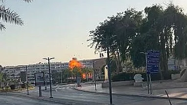 זירת נפילת הכטב"ם באילת