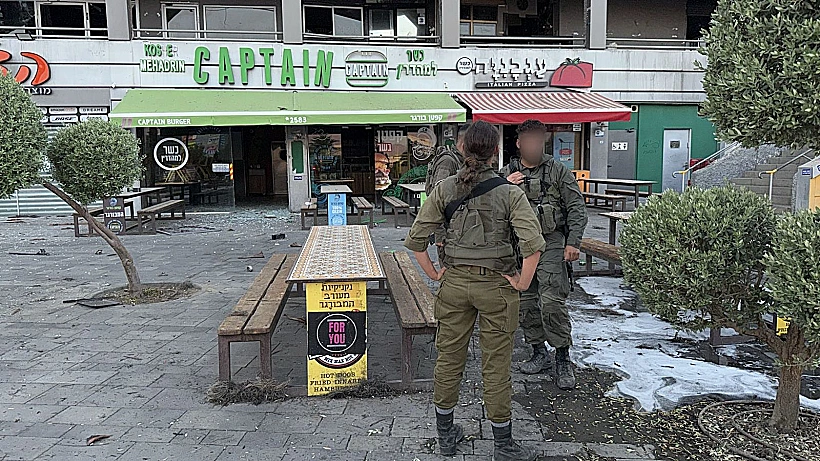 כוחות צה"ל בזירת נפילת הכטב"ם באילת