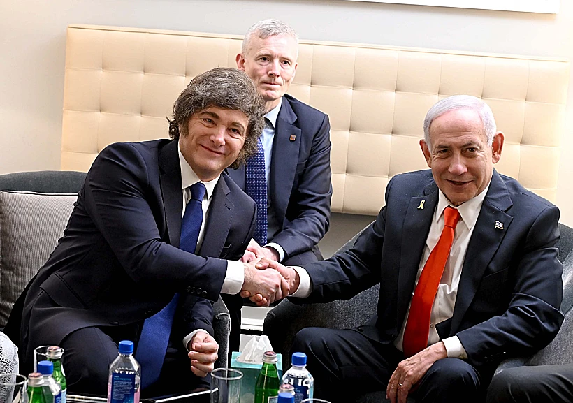 רה"מ נתניהו עם נשיא ארגנטינה חאבייר מיליי בניו יורק