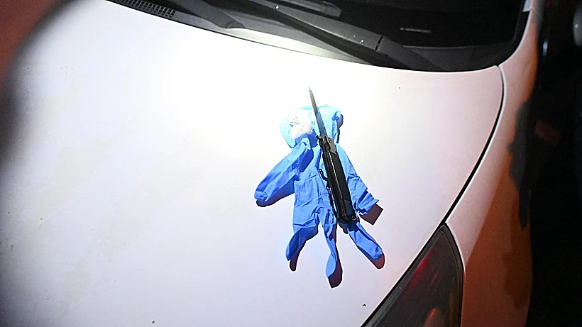 סכין שנמצאה במבצע האכיפה בחיפה