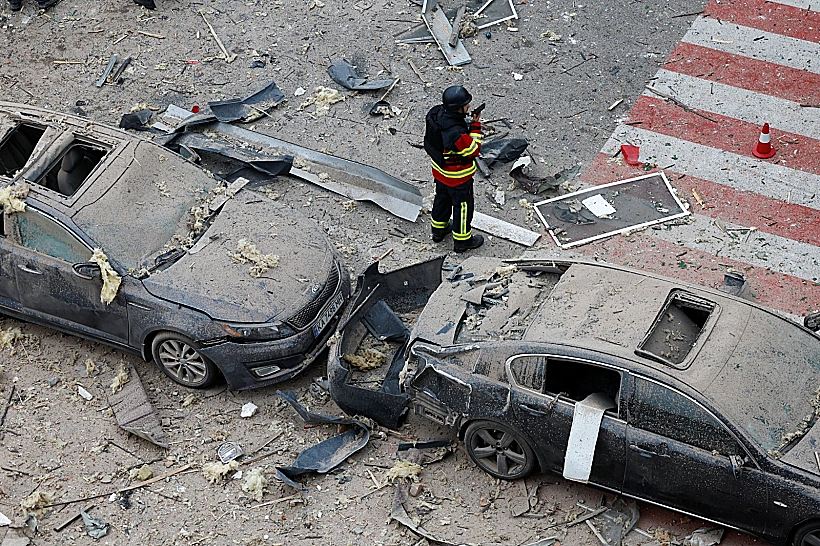 הרס בקייב לאחר תקיפת רוסיה