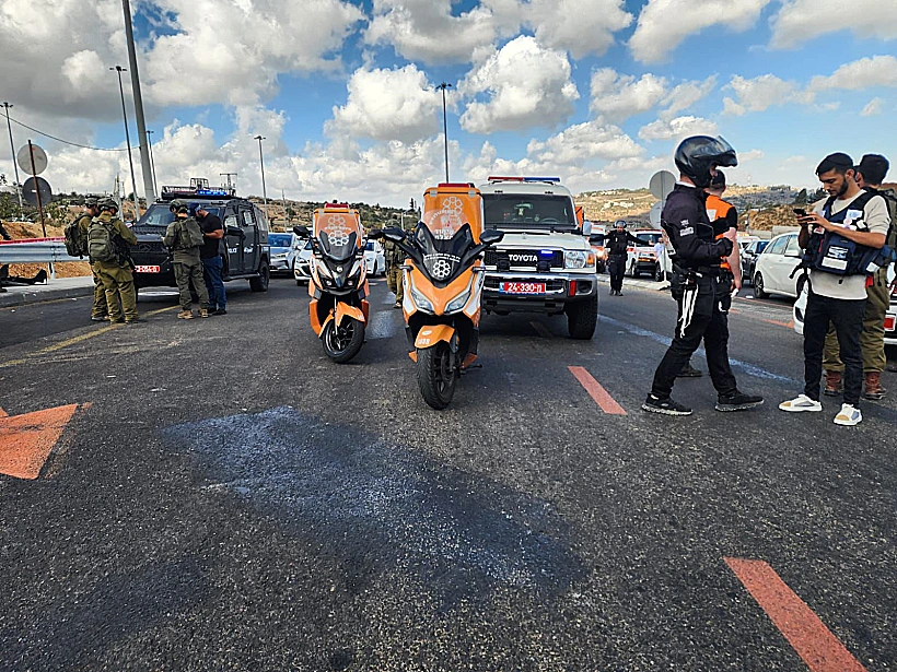 זירת הפיגוע בכביש המנהרות