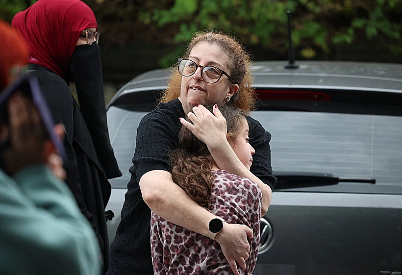 זירת הפיגוע בבית הכנסת במנצ'סטר
