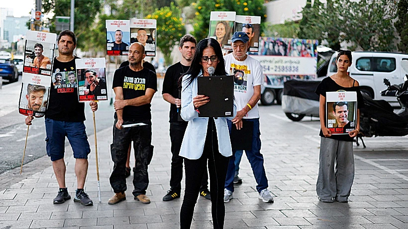 הצהרת משפחות חטופים בתל אביב