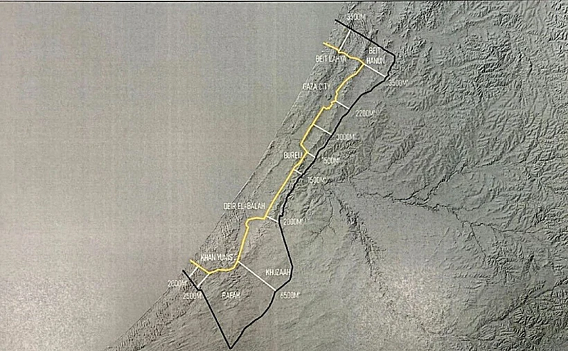 מפת הנסיגה שהציג הנשיא טראמפ