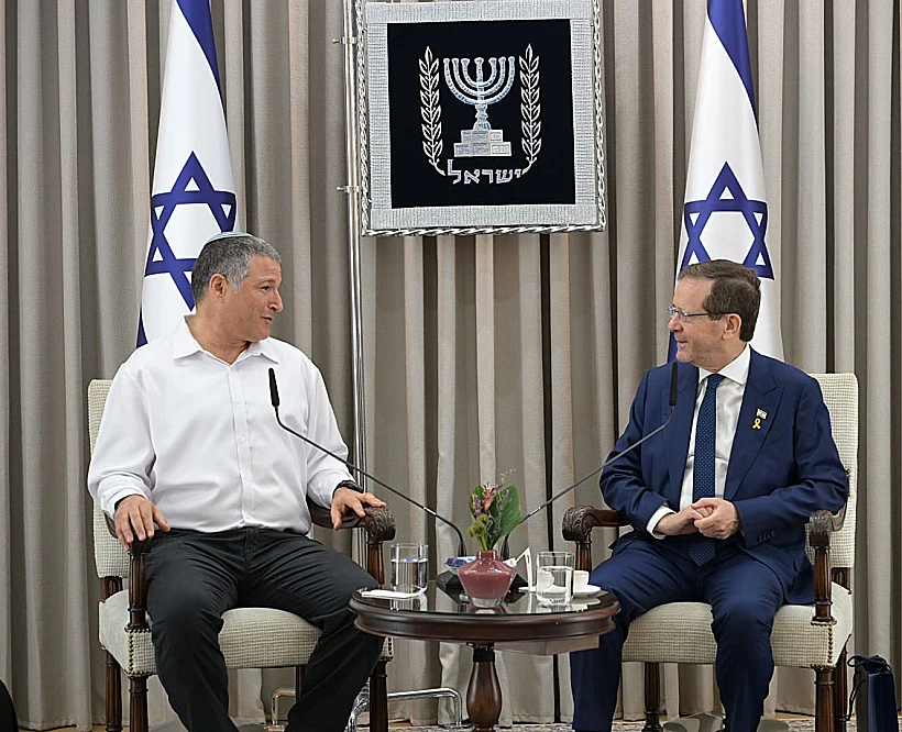 הנשיא יצחק הרצוג וראש שב"כ הנכנס דוד זיני