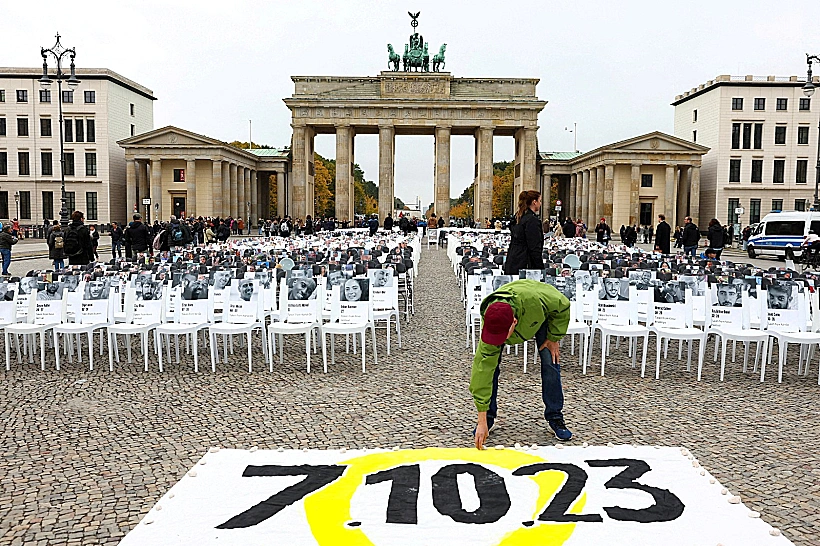 מיצג זיכרון ל-7 באוקטובר בברלין, גרמניה