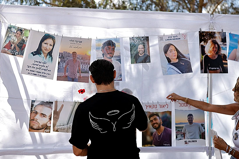 מיצג זכרון לטבח 7 באוקטובר בחניון רעים, מתחם מסיבת הנובה