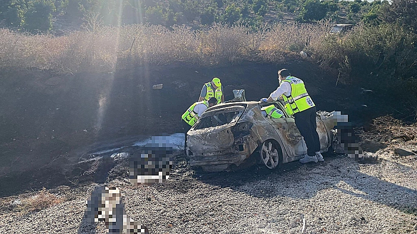 זירת התאונה בכביש החוף