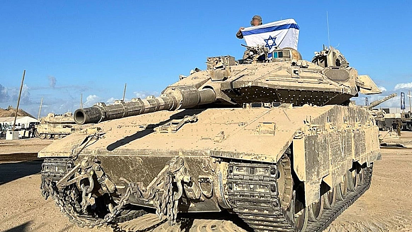 כוחות חטיבה 7 של השריון ביציאה מעזה