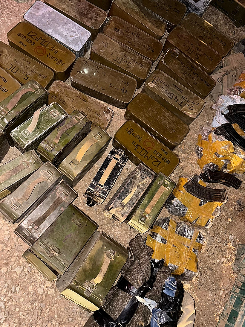 אמצעי לחימה שצה"ל החרים בעת ניסיון הברחה מסוריה ללבנון