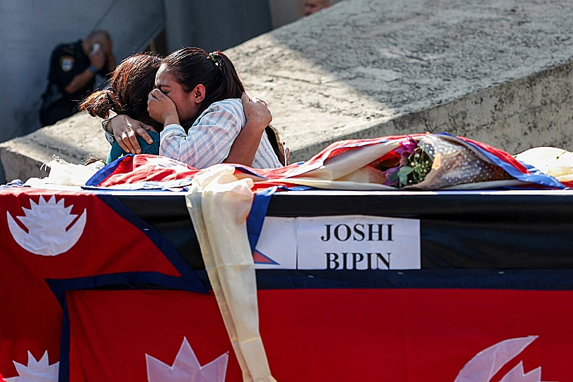 טקס לזכרו של ביפין ג'ושי בנתב"ג