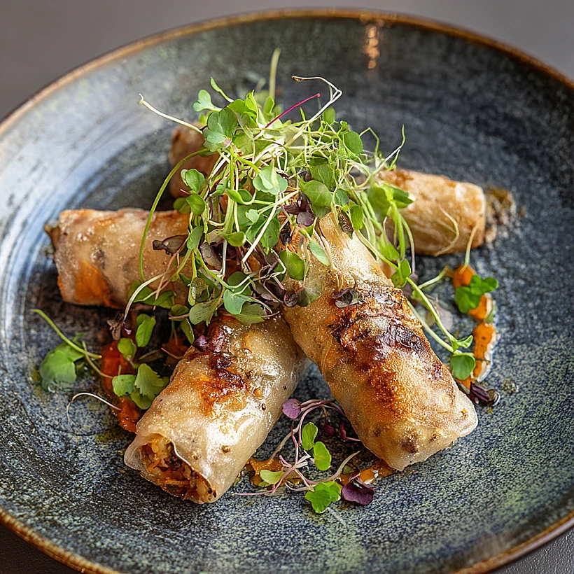 דפי אורז ממולאים בירקות