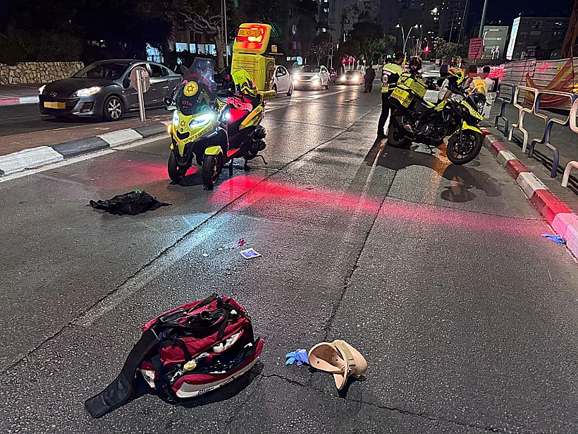 זירת התאונה באשדוד