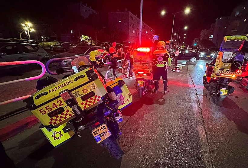 זירת התאונה באשדוד