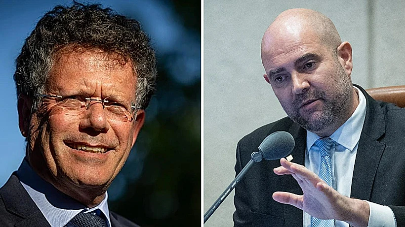 יו"ר הכנסת אמיר אוחנה ונשיא בית המשפט העליון יצחק עמית