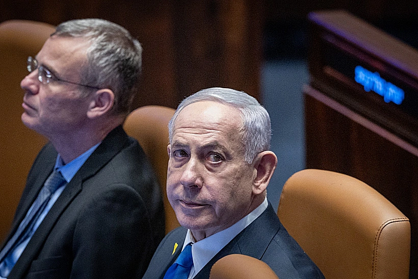 רה"מ נתניהו והשר לוין בכנסת