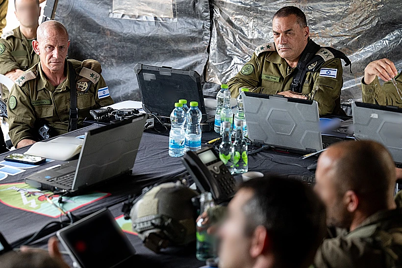 הרמטכ"ל אייל זמיר בתרגיל אוגדתי של אוגדה 91 עם אלוף פיקוד הצפון רפי מילוא