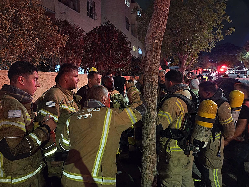 זירת השריפה בבית שמש