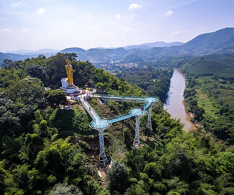 העיירה Chiang Khan במחוז לואי תאילנד