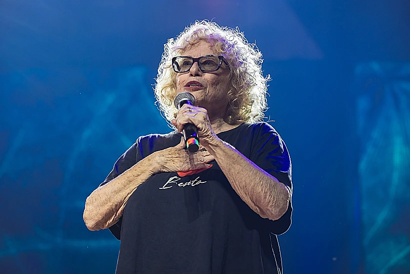 חוה אלברשטיין במופע המחווה שנערך לכבודה