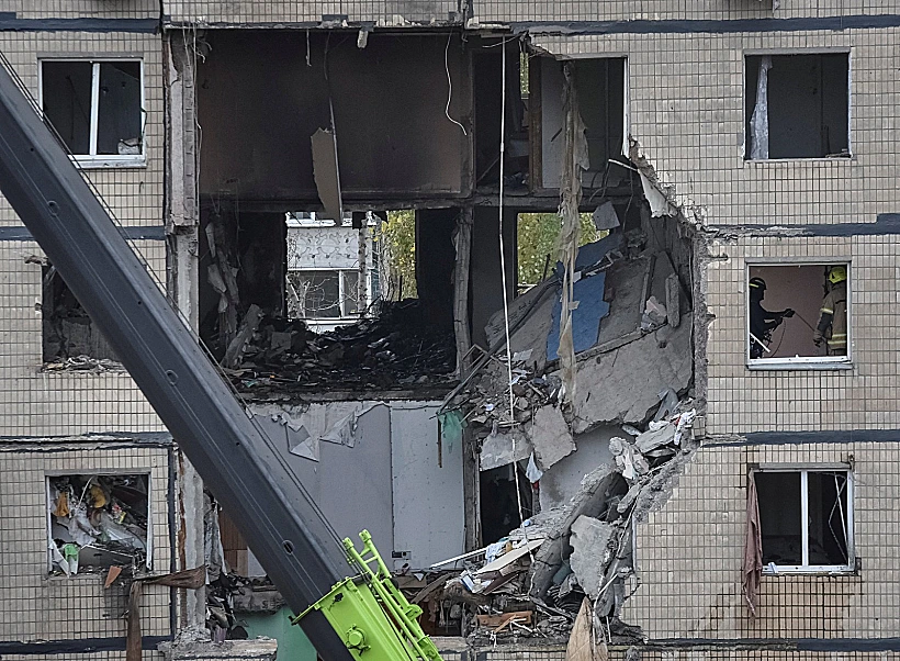 זירת התקיפה הרוסית בדניפרו שבמזרח אוקראינה