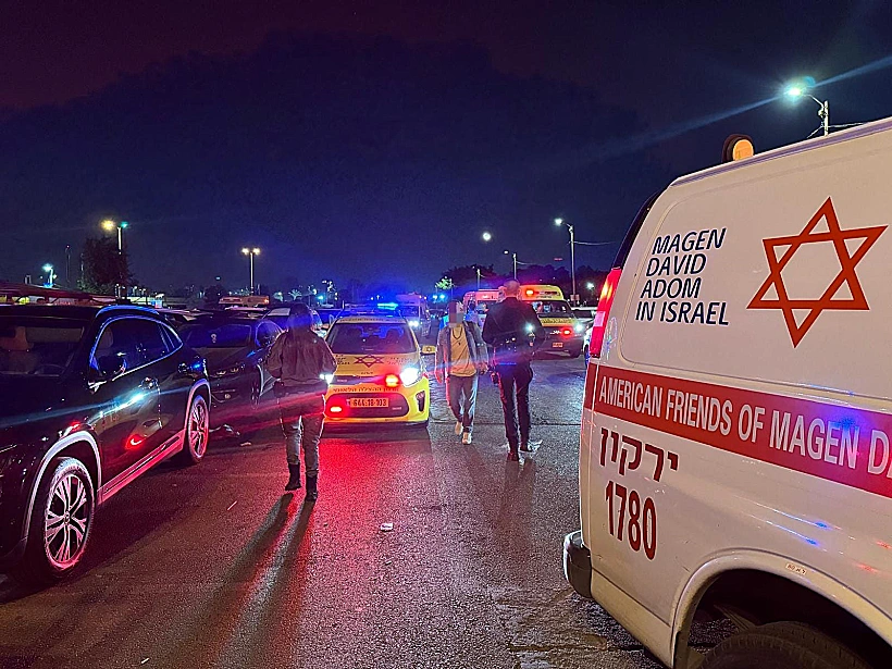 זירת הרצח בחניון גני יהושע בתל אביב