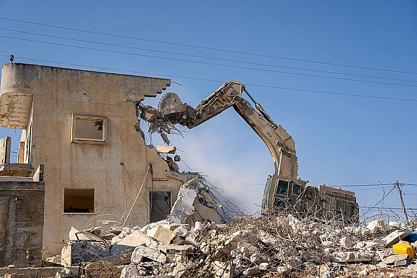 הריסת בית המחבל שרצח את צאלה גז בין ברוכין ופדואל