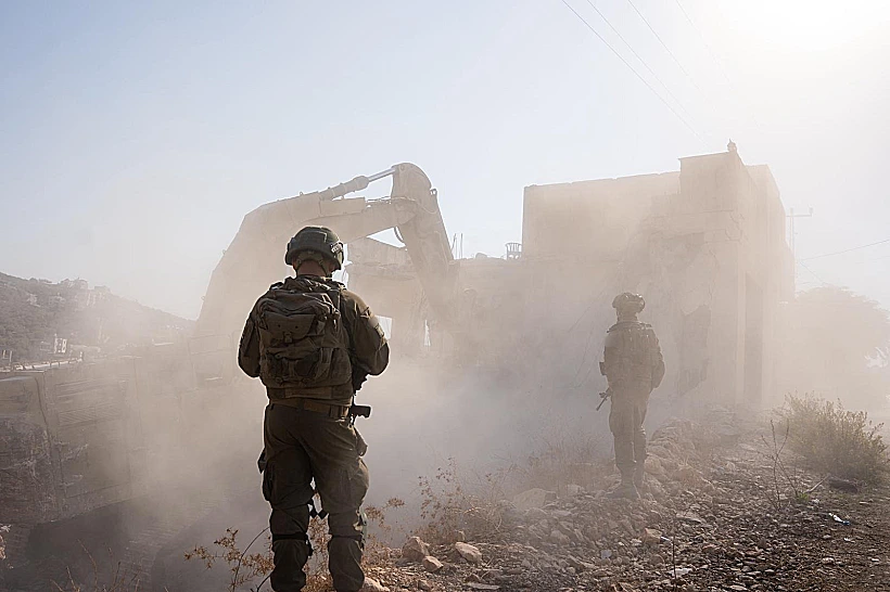 הריסת בית המחבל שרצח את צאלה גז בין ברוכין ופדואל