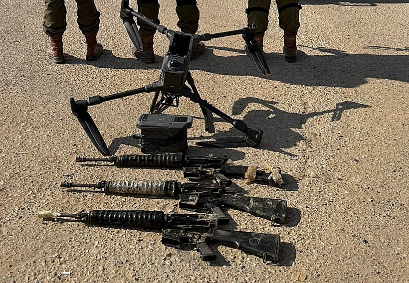 הרחפן והנשקים שאותרו