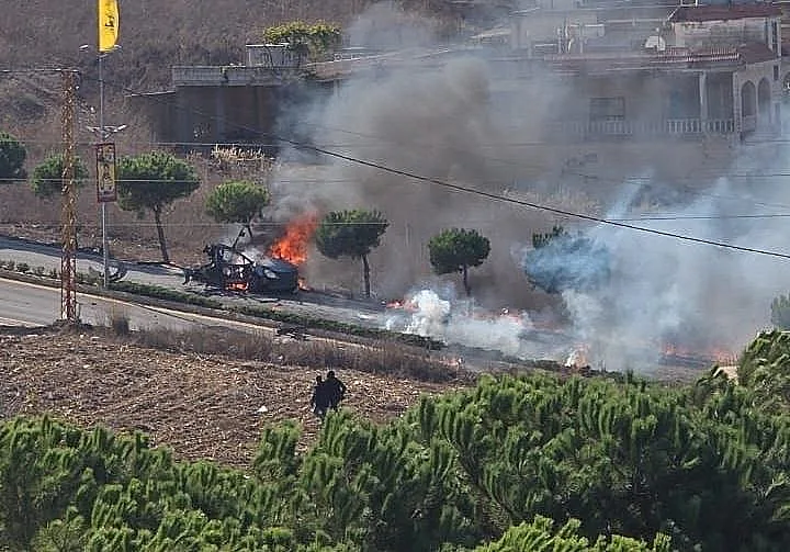 זירת התקיפה בבינת ג'בייל שבדרום לבנון
