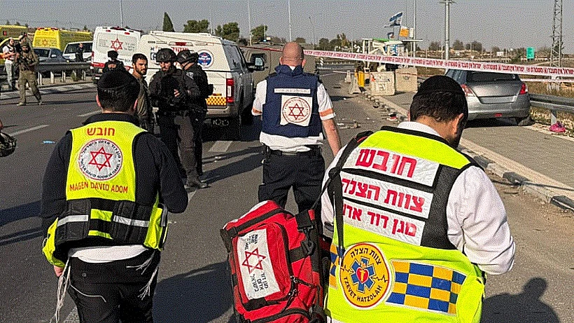 זירת הפיגוע בגוש עציון