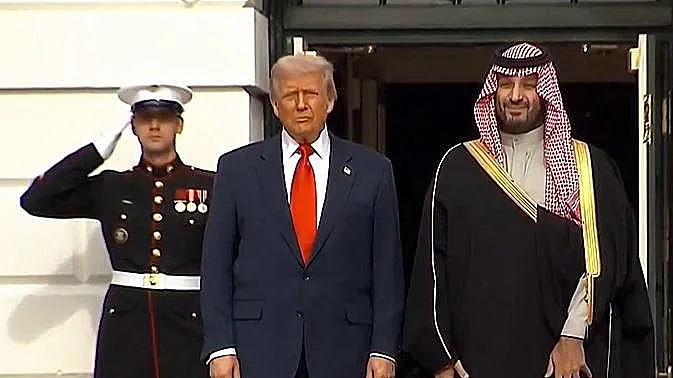 הנשיא דונלד טראמפ ויורש העצר מוחמד בן סלמאן