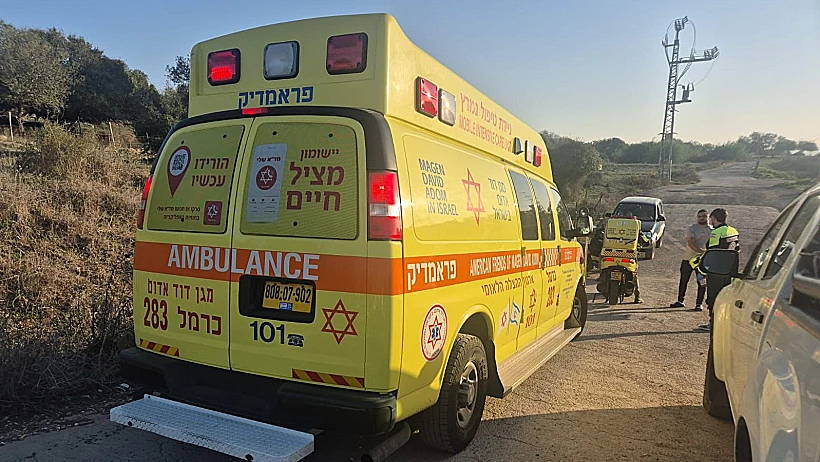 זירת תאונת הטרקטורון ליד קריית אתא