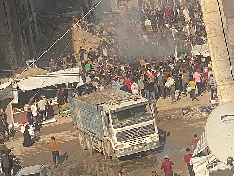 אזור החיסול בשכונת רימאל במערב העיר עזה